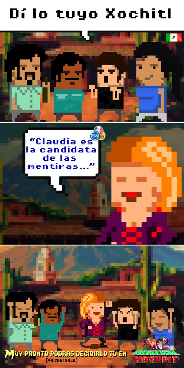 PolMoshpit's tweet photo. Dí lo tuyo #XochitlzGalvez 

#DebateINE #EleccionesMéxico2024 #Mexico #MexicoDespierta #Sheinbaum #Xochitl #Mainez #AMLO #moshpit #Batalla #Videojuego #viral #meme #gamingvideos https://t.co/tBXPBkd5OZ