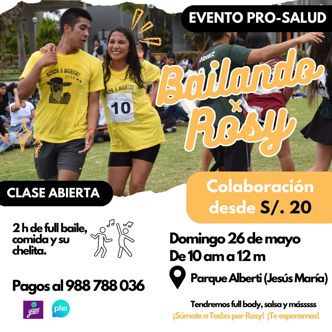 silvana_canote's tweet photo. Ya hace su frío ¿no? ¿Qué mejor que contrarrestar el invierno limeño con un bailecito? Este domingo 26 de mayo, tenemos un plansazo para ti. Puedes venir con tus amig@s, familia o flaquit@ a esta CLASE DE BAILE al aire libre desde las 10 am en el Parque Alberti de Jesús María. https://t.co/he2PlKqUW5