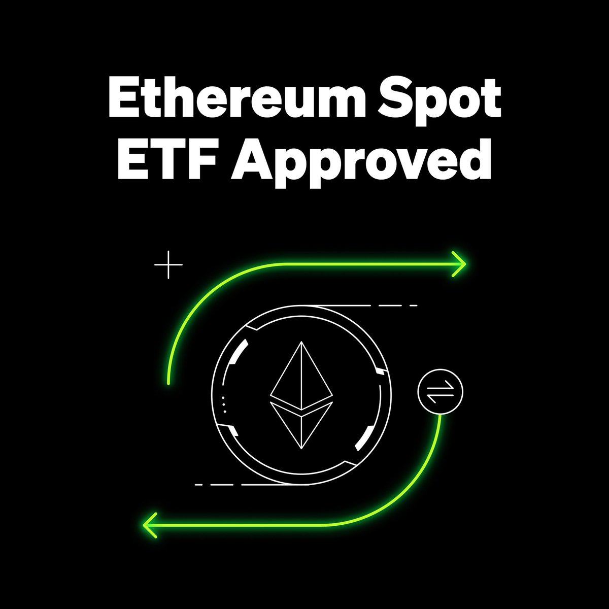 🚨Breaking: spot Ethereum ETF has been approved by the U.S. Securities and Exchange Commission 🚨 Another major milestone in driving mainstream crypto adoption 🙌