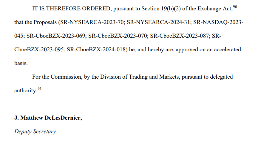 Cointelegraph (@cointelegraph) on Twitter photo 🚨 BREAKING: Spot #Ether ETFs receive official approval from the <a href="/SECGov/">U.S. Securities and Exchange Commission</a>. 🚨 BREAKING: Spot #Ether ETFs receive official approval from the <a href="/SECGov/">U.S. Securities and Exchange Commission</a>.