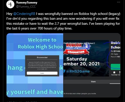Yummy_CCC's tweet photo. @CinderingRB banning me for no reason is a complete lack of humanity, especially coming from someone who was falsely banned and people like you who won't even dare to solve it. You notice the war but not innocent victims of your game? https://t.co/9a5fuAXzgQ