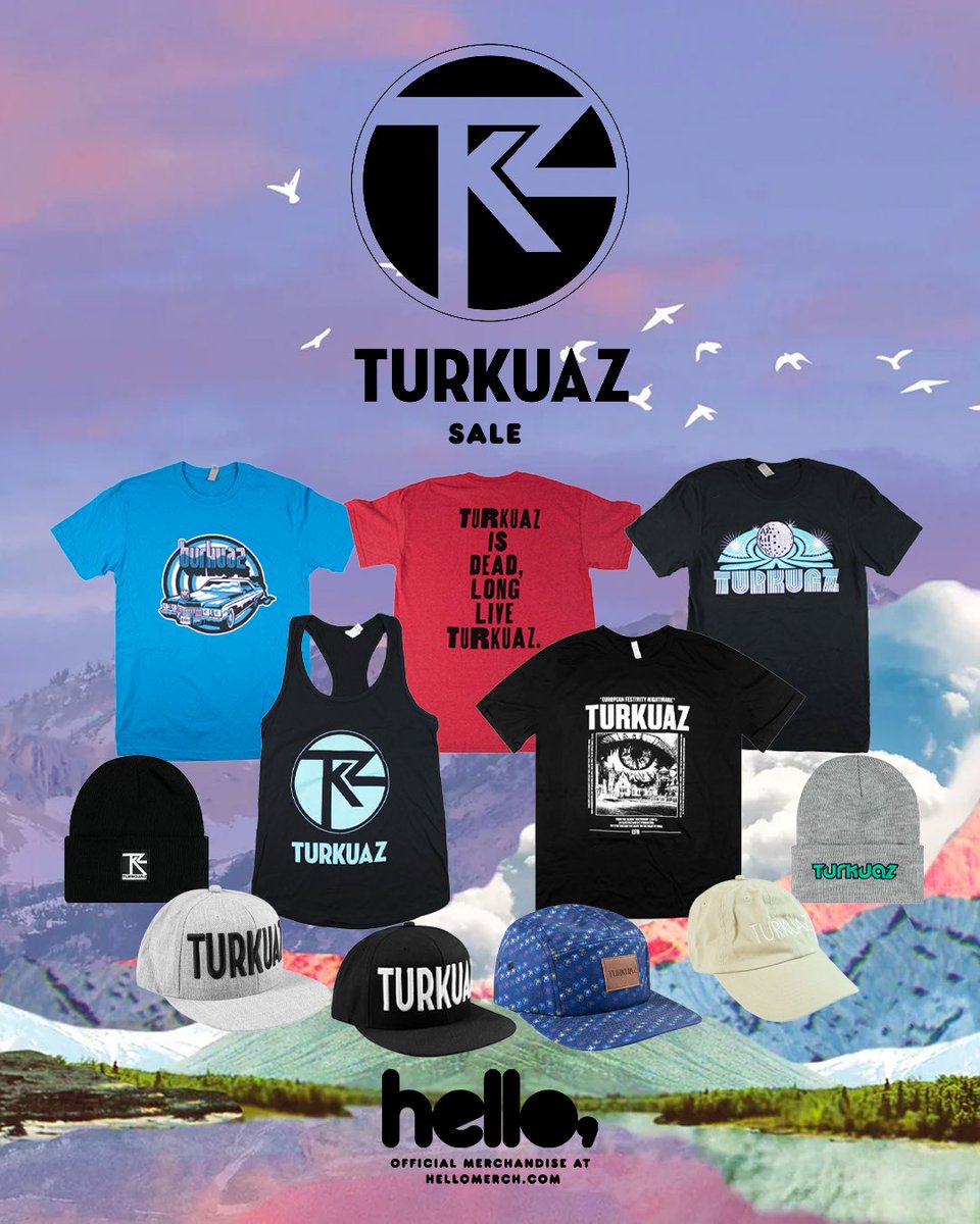 Grab your favorite @Turkuaz merch on SALE now! Head to their official store and show your love!🤘 hellomerch.com/collections/tu…