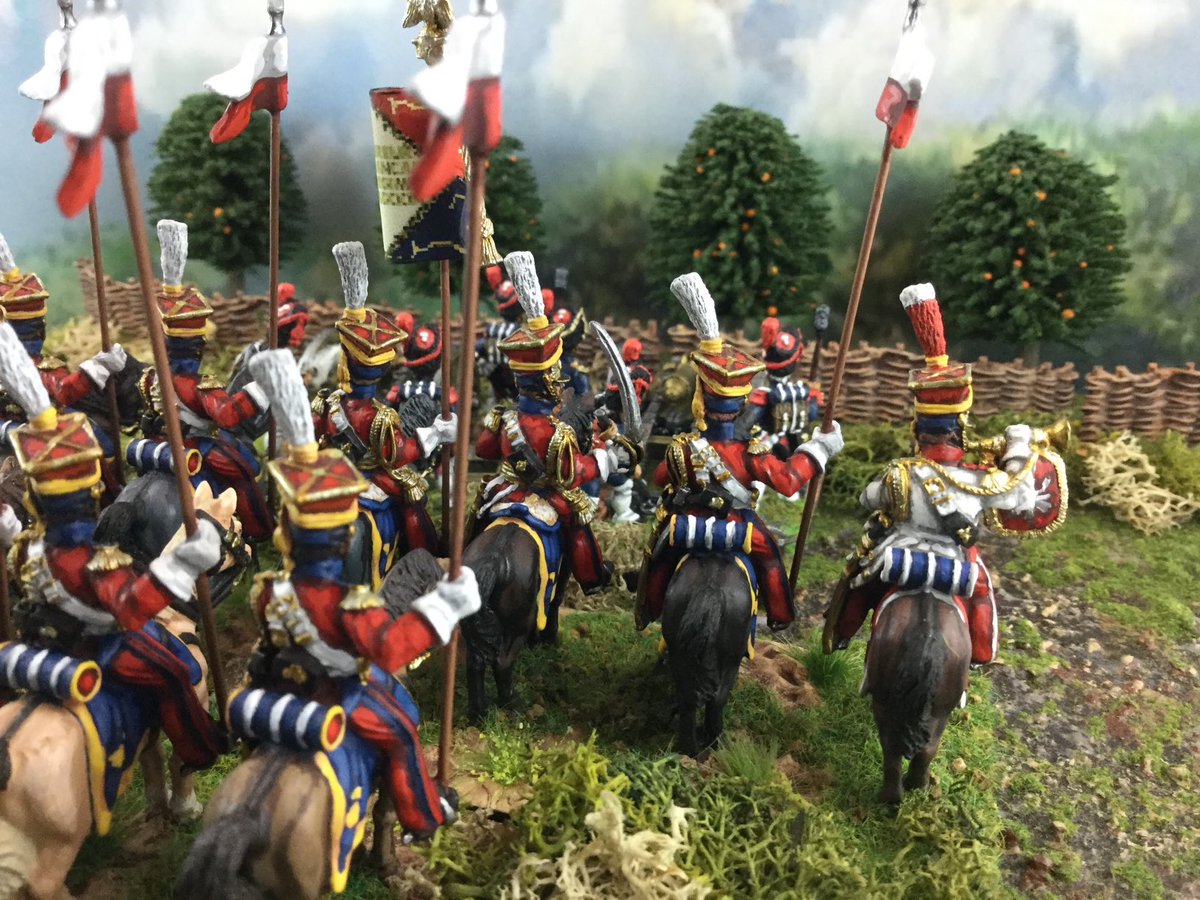 Oldwargamer's tweet image. #Napoleonic #Polish #Lancers waiting for orders. #wargaming #wargames #wargamer #28mm #FrontRankMiniatures