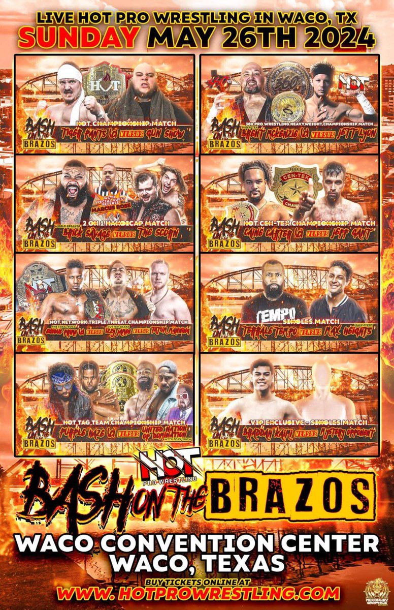 Gunny 2 Belts this Sunday in Waco. 

hotprowrestling.com
