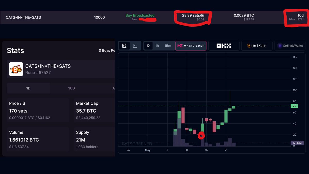 KOLarper's tweet photo. CATS•IN•THE•SATS  🙀 📈 🔥

5x+ in 10 days ✅

100x more to go 🎯

$CATS #Runes #Bitcoin https://t.co/n00HP5P1Bf