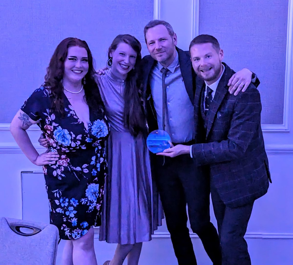 HarrietBrace's tweet photo. We came, we saw, we conga-ed. Thrilled to see Zero Waste Scotland &amp; LUX recognised for the #CANpaign at the #PRCADareAwards 🏆🕺 https://t.co/MKcCx0C7Ul