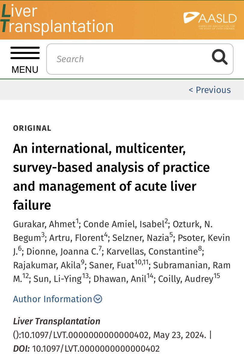 Excited to share our international study on management of ALF in the 🌎 at @LTxJournal rb.gy/6p1x3x ⬇️🧵Summary