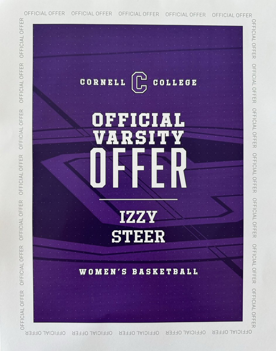 Isabel Steer (@isabelsteer1) on Twitter photo I am thankful to receive an offer from Cornell College! Thank you for the opportunity! <a href="/CornellRamsWBB/">Cornell WBB</a> <a href="/coachbrase/">Brent Brase</a> @BruceAlan32 I am thankful to receive an offer from Cornell College! Thank you for the opportunity! <a href="/CornellRamsWBB/">Cornell WBB</a> <a href="/coachbrase/">Brent Brase</a> @BruceAlan32