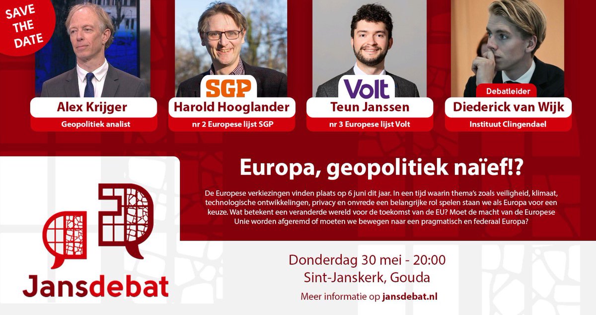 Moet de macht van de EU afgeremd of gaan we voor een federaal Europa? Een belangrijke vraag waar verschillende deskundige sprekers op in gaan. Heb je je al aangemeld? Dat kan nog via jansdebat.nl.