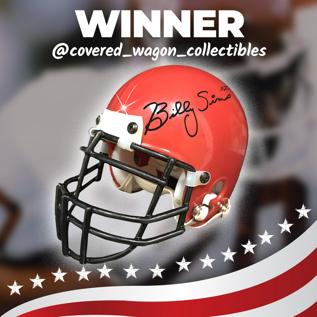 Congratulations @ covered_wagon_collectibles on winning the Billy Sims autographed BBQ magazine and our signature sweet & mild Original BBQ Sauce!