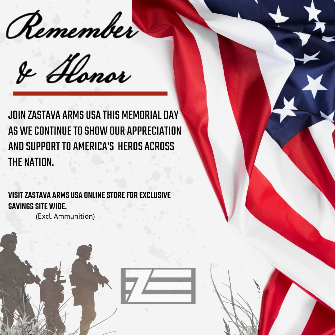 Remember and Honor

Memorial Week at Zastava Arms USA 🔴memorial15 take 15 off site wide. excludes ammo. Ends WEDS 5/29/24 #zastavaarmsusa