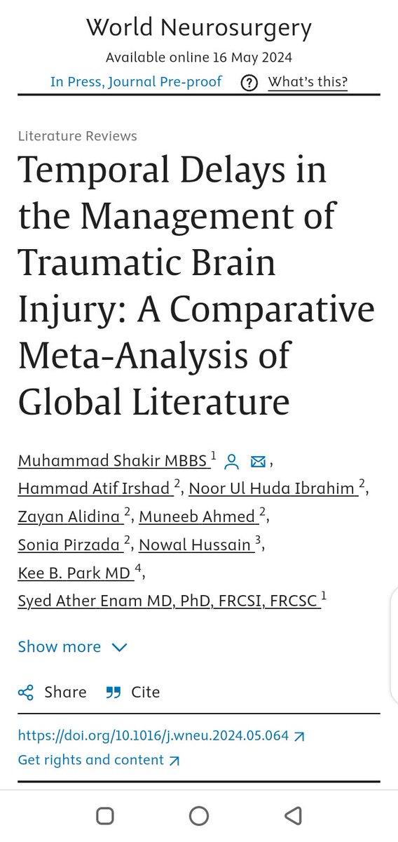 Excited to share our publication! TBI patients shows longer delays in #LMICs: pre-hospital (217.46min) &amp; intra-hospital (166.36min) vs #HICs. African Region faces the greatest delays: prehosp (256.57 min) &amp; intrahosp (593.22 min) #GlobalHealth #Neurotrauma #HealthcareDisparities