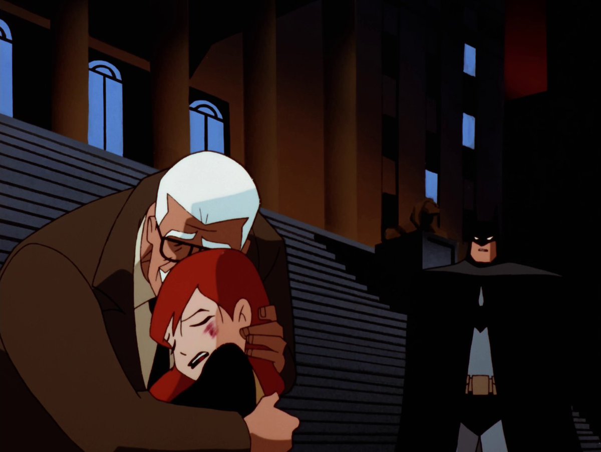 worldsfinest's tweet photo. One of the most talked-about The New Batman Adventures episodes ever, "Over The Edge" debuted on this day (May 23) in 1998. Commissioner Gordon seeks revenge after Batgirl is killed in this gorgeously animated heart-pounding thriller written by Writer Paul Dini!#BatmanTAS #Batman https://t.co/niKEADrtAp
