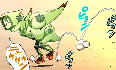 The more I think about it, I think The Matte Kudasai might be in my top 5 stands in the series. It's just so weird and creative, I'm excited to see what gets done with it.