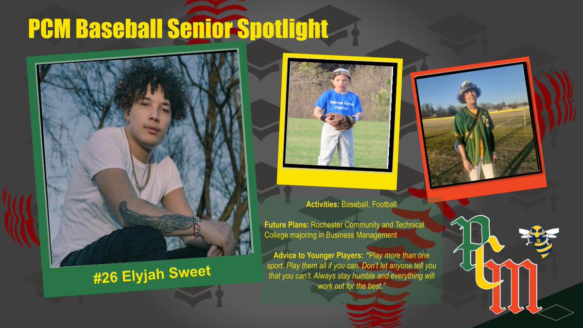 Celebrating our Seniors this week!  First up…Congrats to our 2024 Senior, Elyjah Sweet!