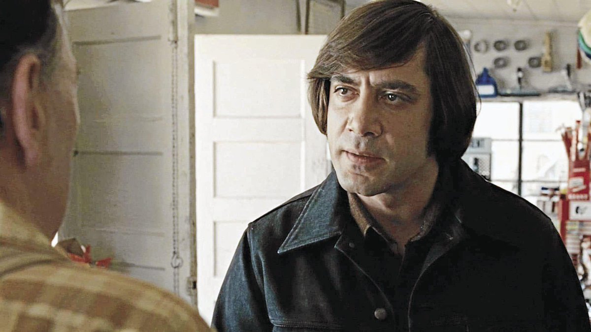 I’m not sure Javier Bardem as Anton Chigurh isn’t the greatest performance ever. I still think of Anton Chigurh as a real person half the time.