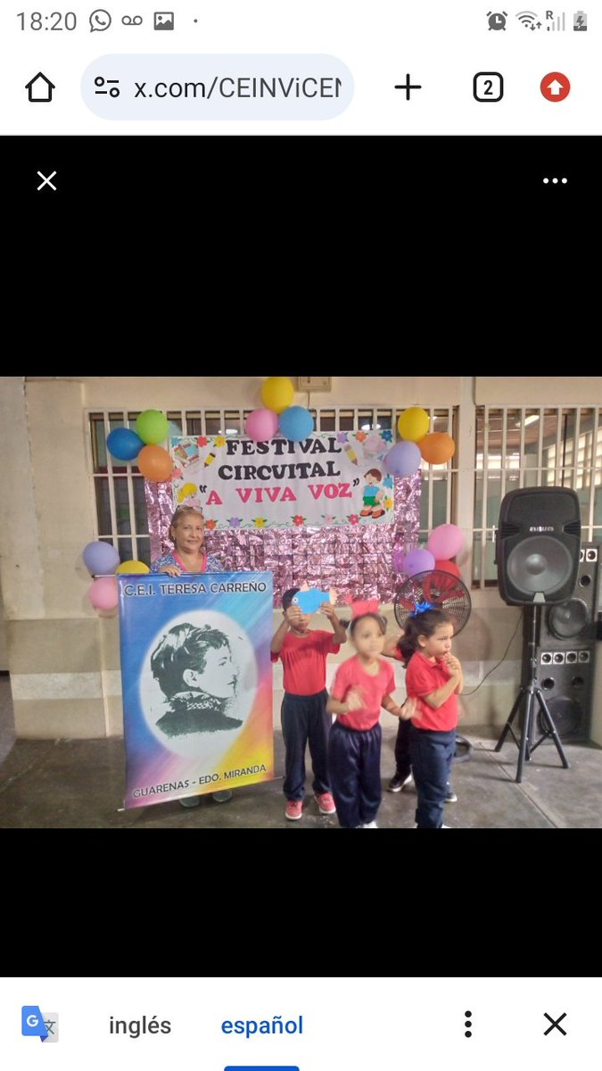 TereCarreno1974's tweet photo. CDCE municipio Plaza Red Territorial # 4 Trapichito, hoy 23/05/24 en los espacios del CEIN Vicente Emilio Sojo se llevó a cabo actividades del Festival a Viva Voz circuital con la participación de nuestros niñosy niñas @yraniaort @CdcePlaza @rosabecerra3 @_LaAvanza https://t.co/liVZvmp4tt