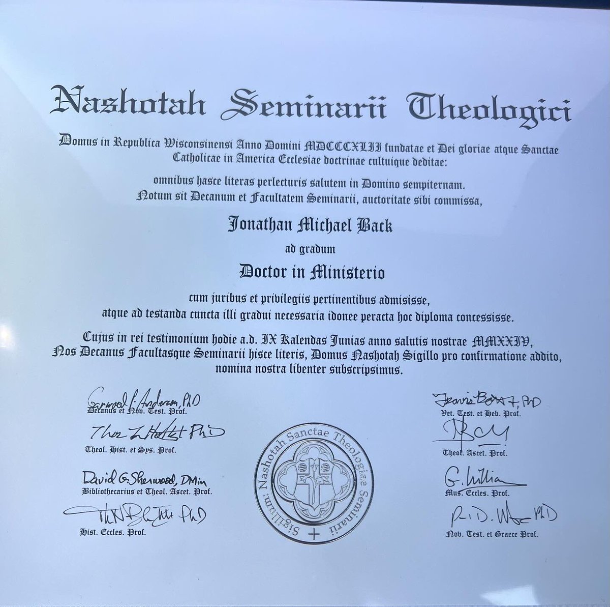 frjonback's tweet image. Doctor of Ministry ☑️. Tremendous my Grateful. 🙏.