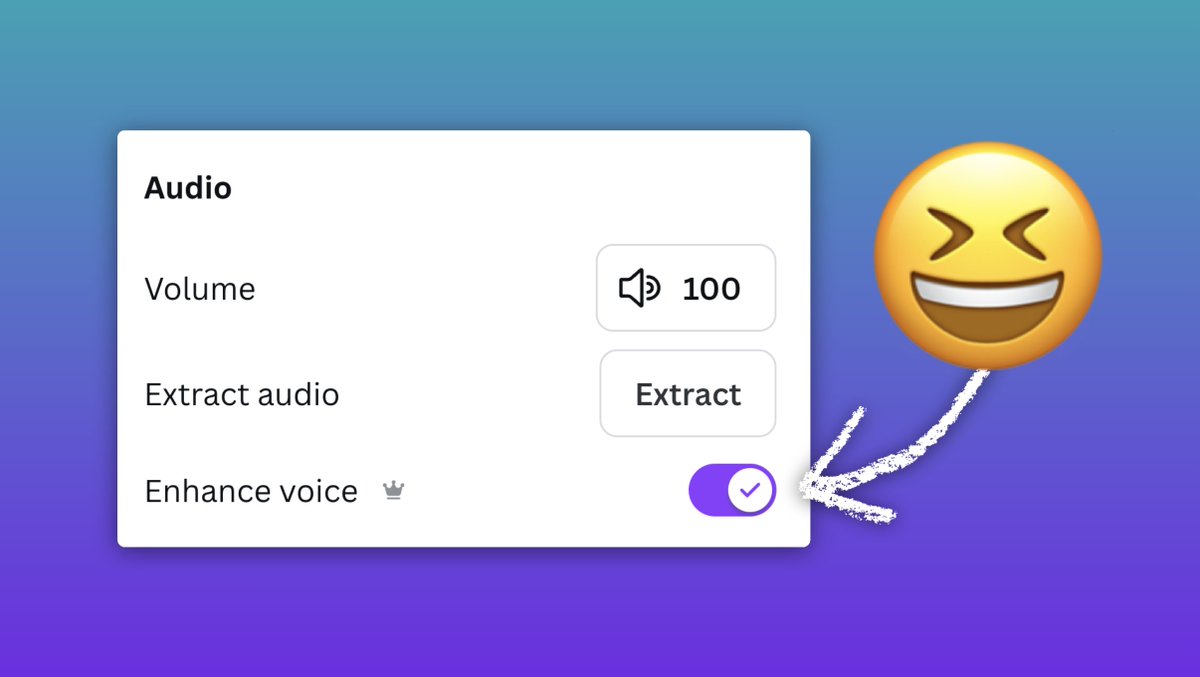 Canva announced many updates Thursday, and my favorite is the voice enhancing option. It eliminates background noise to give your videos crystal-clear audio. #CanvaEdu