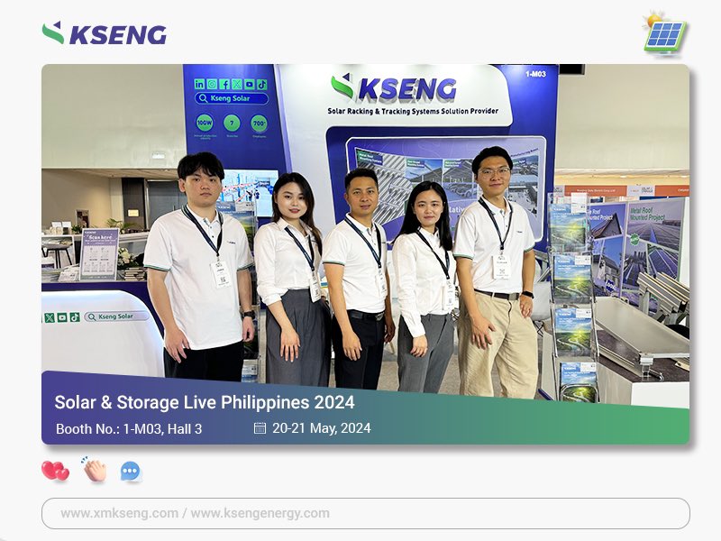 KsengSolar's tweet image. 🌍#KsengGlobalExpo Thank you all for visiting us at Solar &amp;amp; Storage Live Philippines 2024! Our solar mounting system was a hit, and we were thrilled by everyone’s enthusiasm. We can’t wait to see you again next time!
#Solar #Solarrack #Solarmount #Renewables