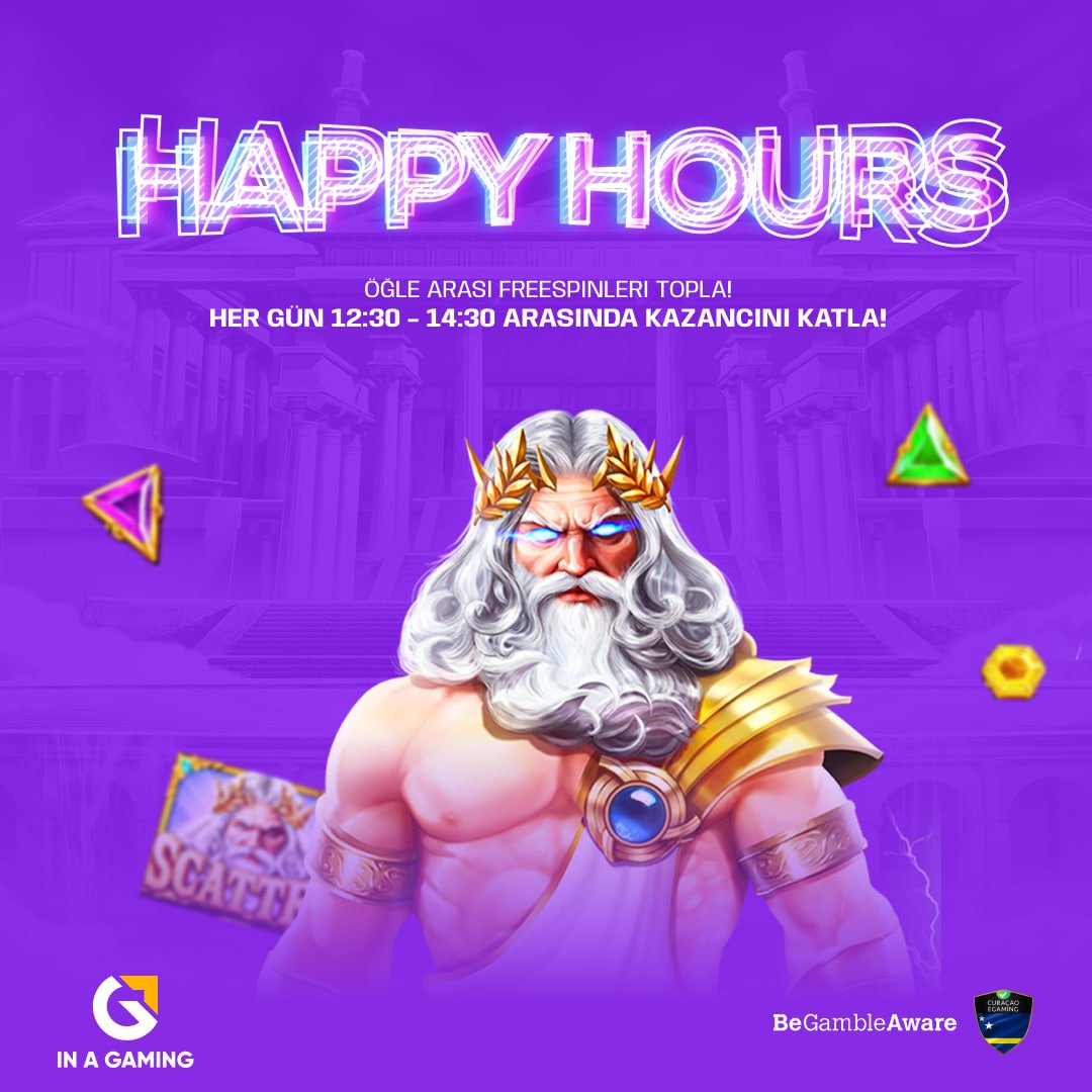 ☀️ ÖĞLE ARASINDA FREESPINLERI TOPLA! 💰Gates of Olympus oyununa özel 12:30 - 14:30 saatleri arasında yatırım yapan herkese 50 freespin hediye! 🎉 In a Gaming ayrıcalıklarından geri kalma. 📲 inagaming.live/twitter