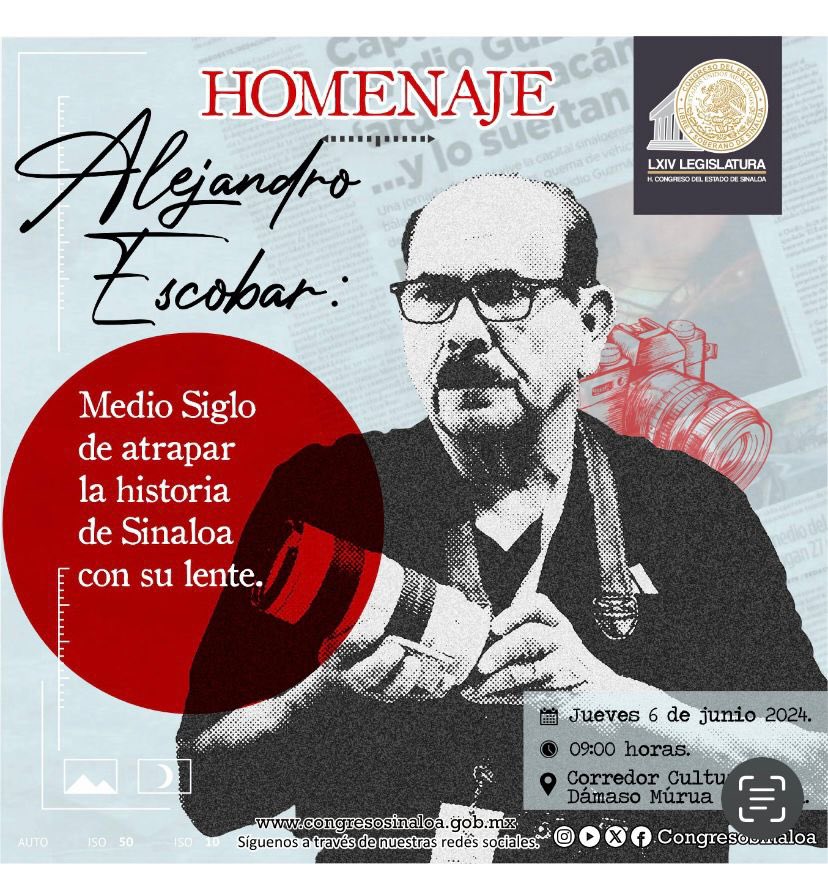 Que orgullo para la Asociación 7 de Junio tener entre sus miembros al profe Alejandro, “el morro” Escobar, una institución en el periodismo y la fotografía, maestro de generaciones, pero sobre todo un gran ser humano. Ahora lo reconocerá el Congreso
 por su trayectoria, 50 años.