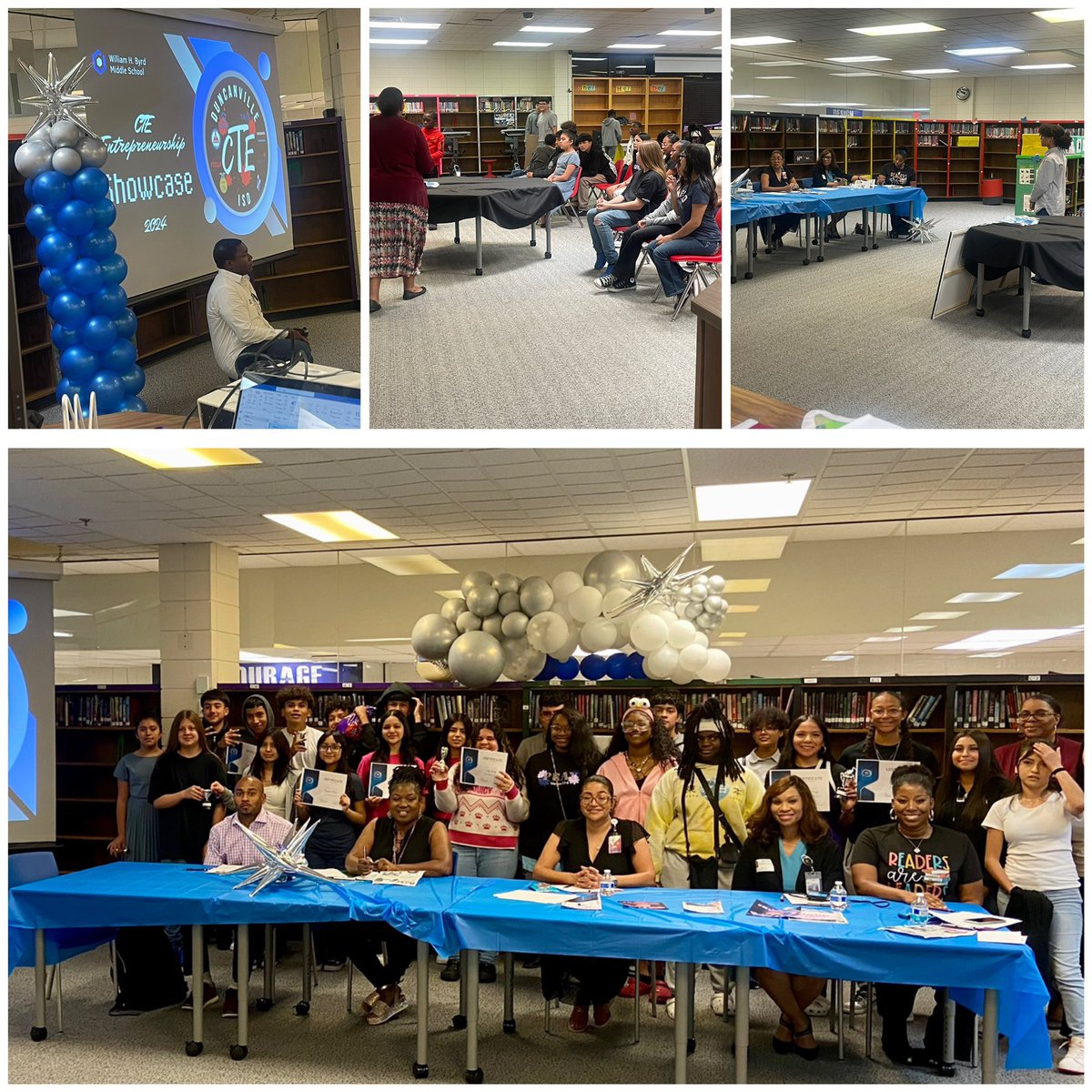 Today I had the honor of being a judge for the CTE showcase. The students were AMAZING pitching their business ideas.