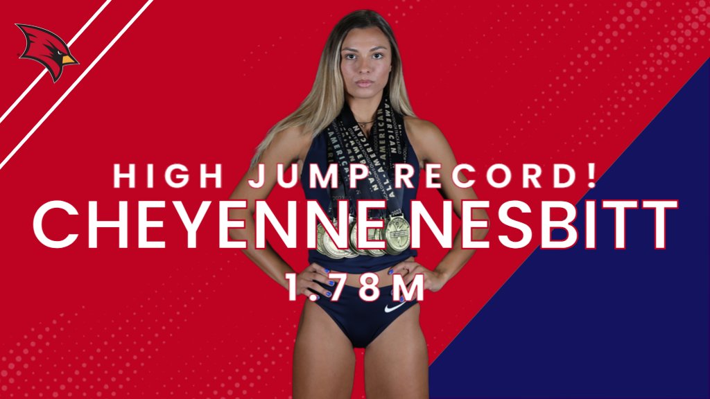 🚨NEW SCHOOL RECORD!🚨 SVSU Track & Field Multi-Athlete Cheyenne Nesbitt sets another school record in the High Jump clearing the bar at 1.78m on the first day of the NCAA DII Outdoor National Championships 🔥 #BeaksUp #GoCards