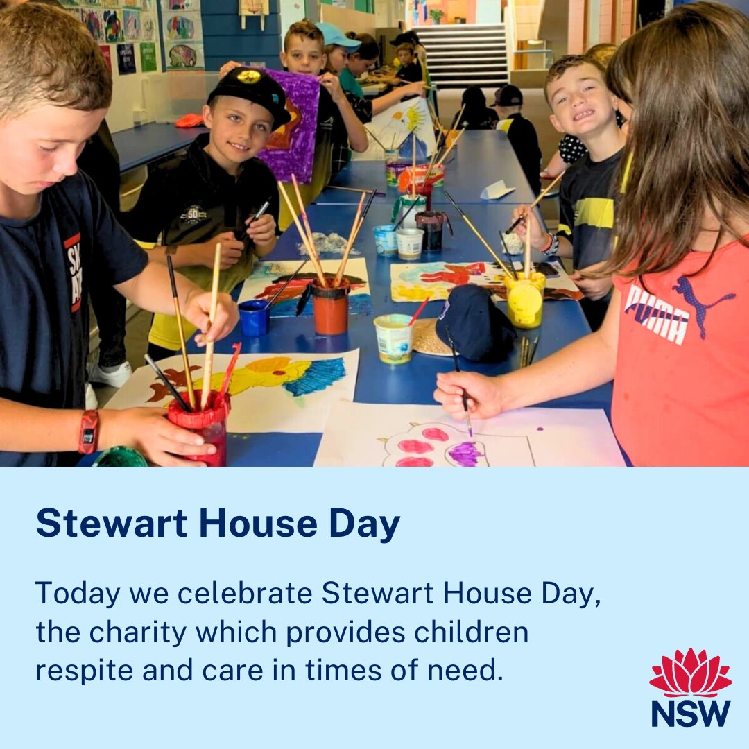 Today we celebrate Stewart House Day. Stewart House is the department’s charity of choice, providing respite and care for over 1,800 children per year at its Curl Curl location. Find out more about how Stewart House supports our students here: stewarthouse.org.au