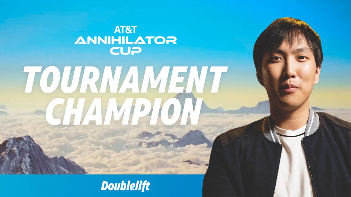 Congratulations to our #ATTAnnihilatorCup champion @Doublelift1 🏆 Not only has he scored a cool $50k for himself, but a total of $30k will also be donated to the charity of his choice – NAMI. #MentalHealthAwarenessMonth