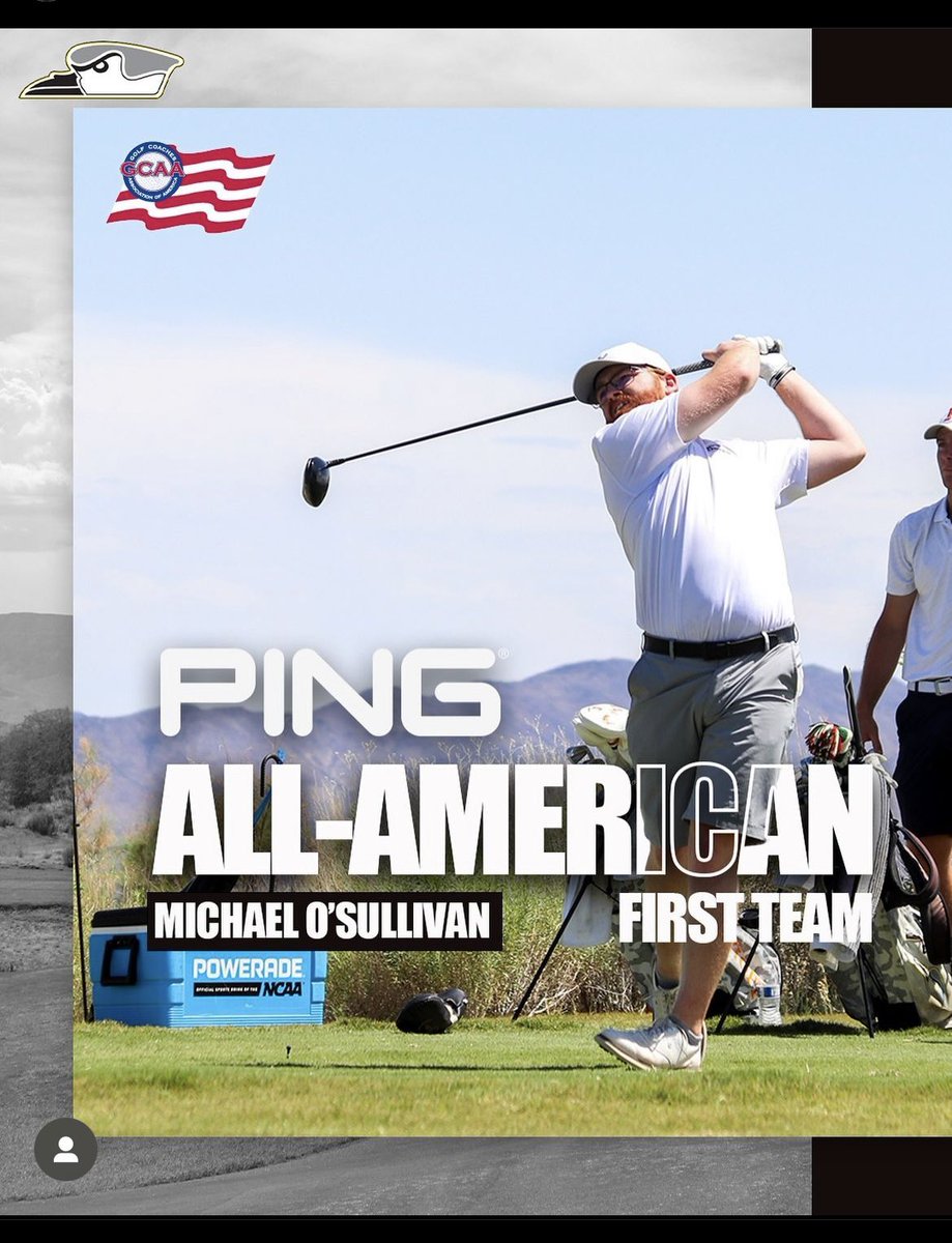 @GolfCoachesAssn 1st Team ALL AMERICAN Michael O’Sullivan from @OglethorpeUniv @GoPetrelsMGolf @SAA_Sports @GoPetrels