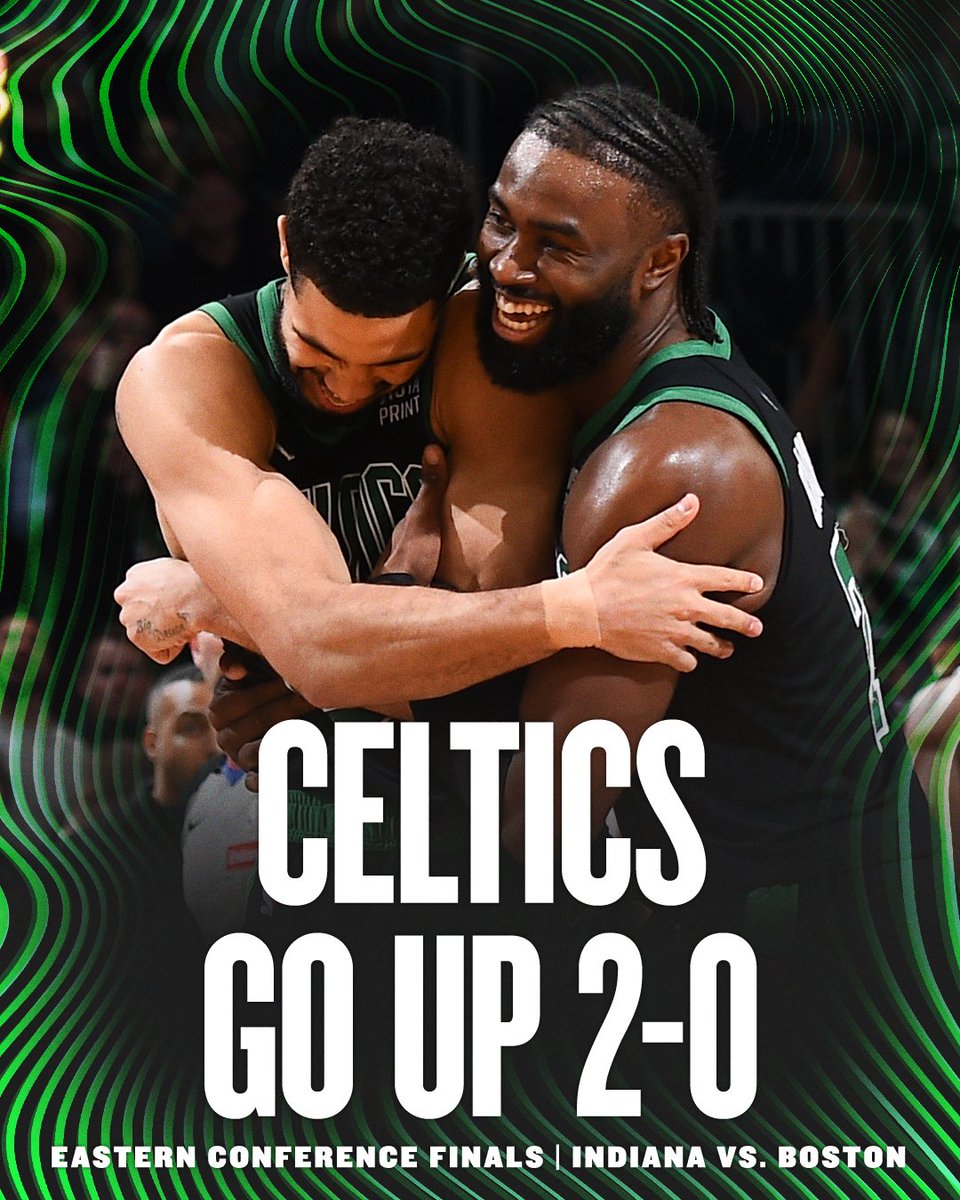espn's tweet photo. The Celtics protect home court as the series heads to Indy 👏☘️ https://t.co/p9ByKFSinO