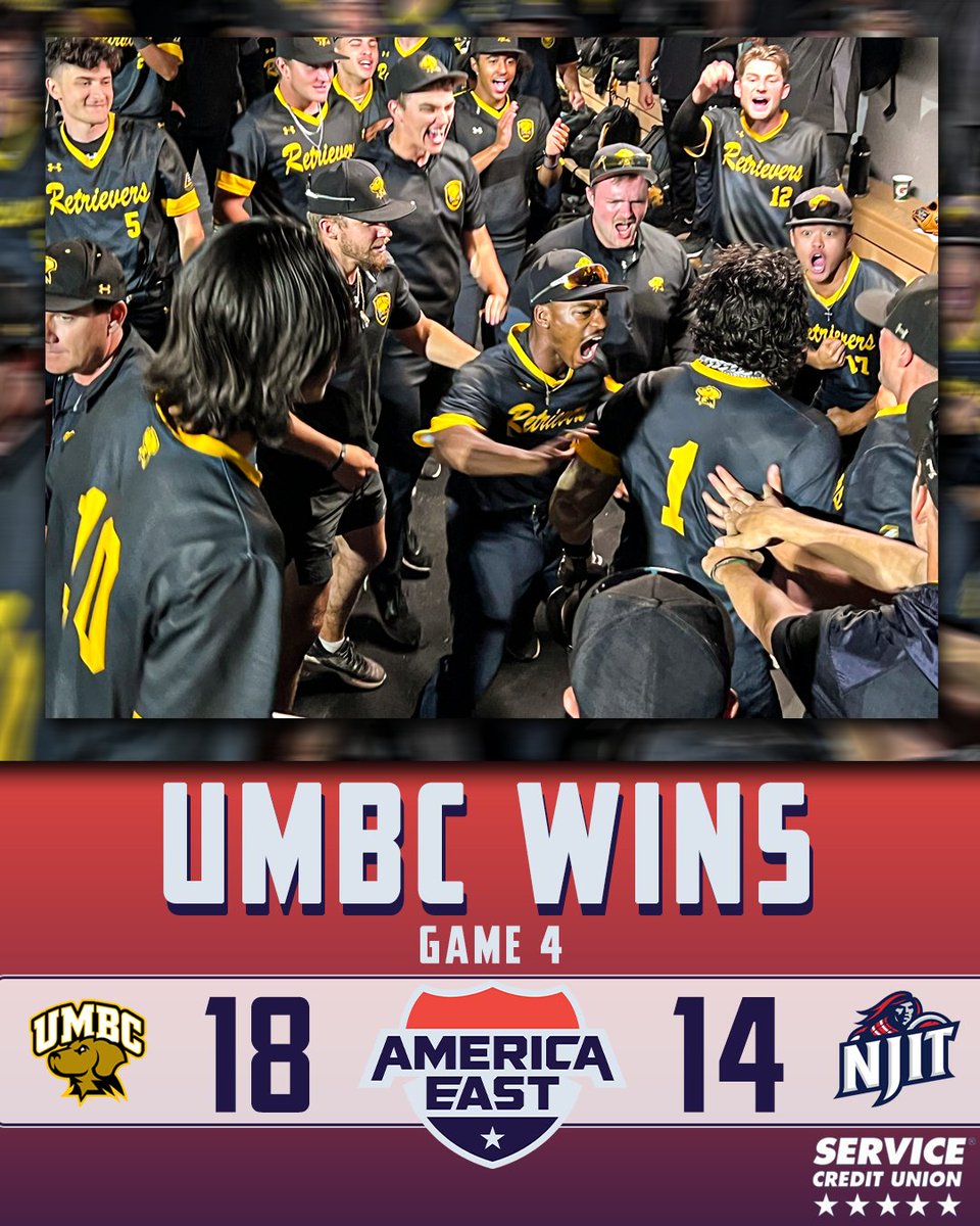 America East (@americaeast) on Twitter photo 𝙍𝙚𝙩𝙧𝙞𝙚𝙫𝙚𝙧𝙨 𝙒𝙞𝙣!
<a href="/umbcbaseball/">UMBC Baseball</a> makes a huge come back from down 11-2 to take the win and play tomorrow at 3pm! 𝙍𝙚𝙩𝙧𝙞𝙚𝙫𝙚𝙧𝙨 𝙒𝙞𝙣!
<a href="/umbcbaseball/">UMBC Baseball</a> makes a huge come back from down 11-2 to take the win and play tomorrow at 3pm!