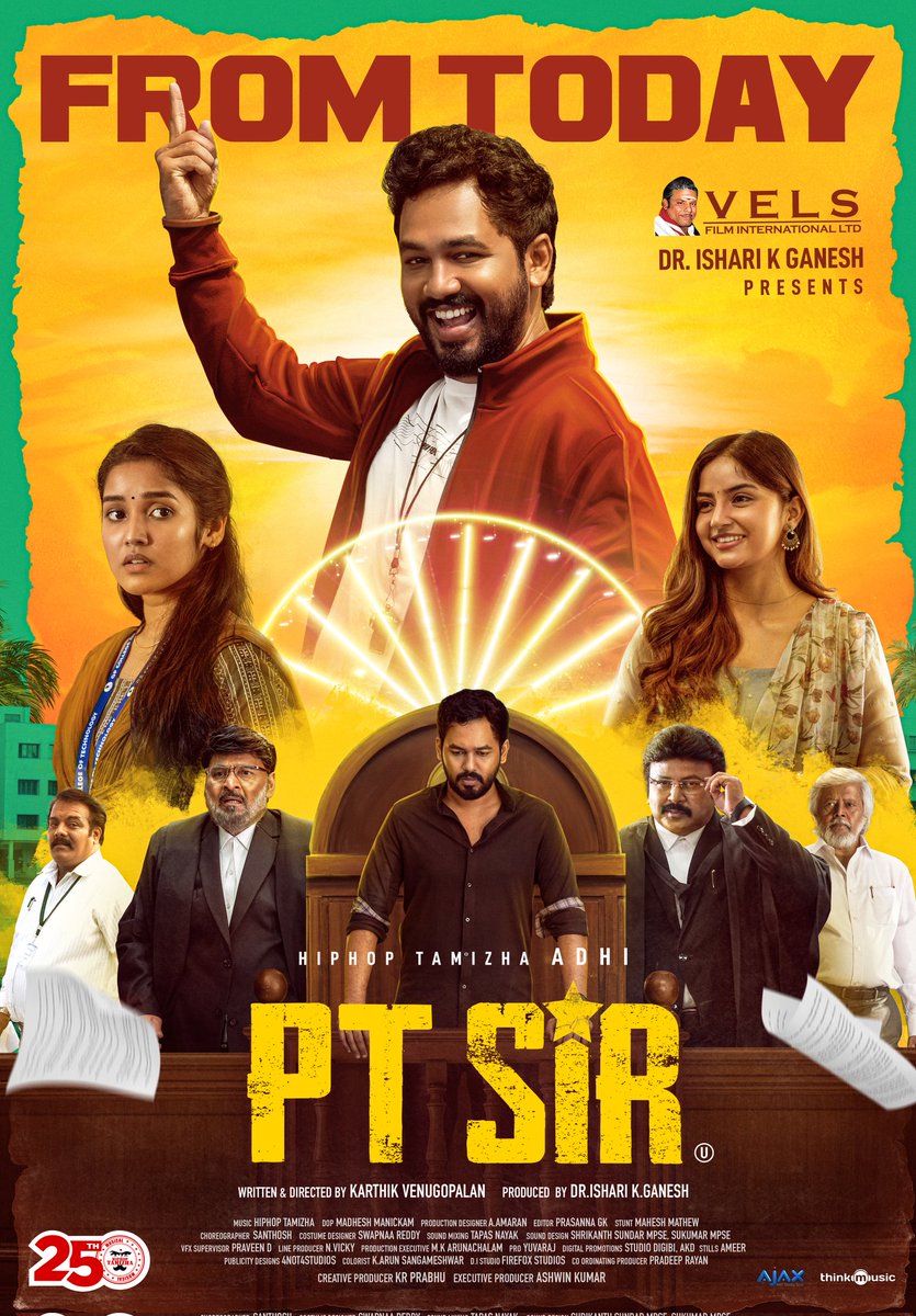 Vels Film International (@velsfilmintl) on Twitter photo #PTSirFromToday - Kanagavel will be meeting you in near by theaters soon ✨
Book your tickets now 👇🏻
bit.ly/4bqzjwW
Film by <a href="/karthikvenu10/">Karthik Venugopalan</a>
A <a href="/hiphoptamizha/">Hiphop Tamizha</a> Musical 🎶
#PTSir #HHT25 <a href="/VelsFilmIntl/">Vels Film International</a> <a href="/IshariKGanesh/">Dr Ishari K Ganesh</a> <a href="/kashmira_9/">Kashmiraofficial</a> <a href="/madheshmanickam/">madheshmanickam</a> <a href="/editor_prasanna/">Prasanna.G.K</a> #PTSirFromToday - Kanagavel will be meeting you in near by theaters soon ✨
Book your tickets now 👇🏻
bit.ly/4bqzjwW
Film by <a href="/karthikvenu10/">Karthik Venugopalan</a>
A <a href="/hiphoptamizha/">Hiphop Tamizha</a> Musical 🎶
#PTSir #HHT25 <a href="/VelsFilmIntl/">Vels Film International</a> <a href="/IshariKGanesh/">Dr Ishari K Ganesh</a> <a href="/kashmira_9/">Kashmiraofficial</a> <a href="/madheshmanickam/">madheshmanickam</a> <a href="/editor_prasanna/">Prasanna.G.K</a>