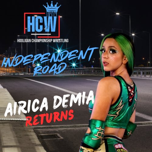 Your Hero Returns. @Airica_Demia comes back to Evansville, IN on September 14 for Hooligan Championship Wrestling. Tickets are on sale now …championshipwrestling.ticketspice.com/hooligan-champ… #hero #prowrestling