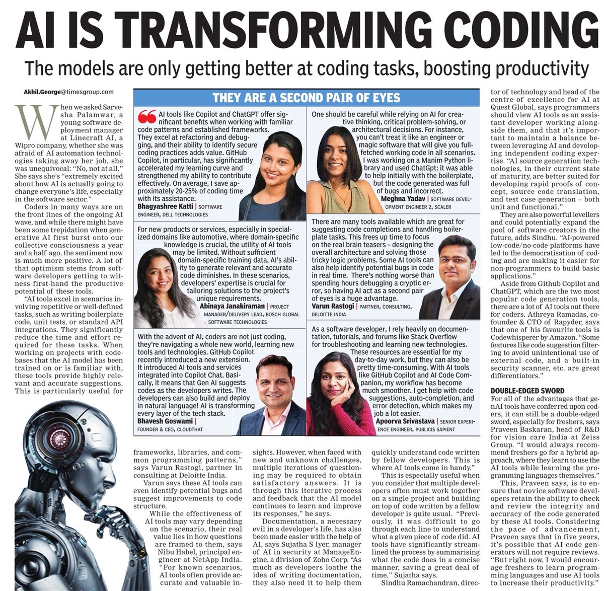 Impact of #AI on #Indian #Software jobs due to #automated coding is visible with drop in #IIT placements by~ 40% & others ~ 60%
#US& #China have overtaken #India  in No. of #AI enterprises, despite having most #AI Talent
Top IT Firms,@nasscom,@GoI_MeitY are not doing much on this