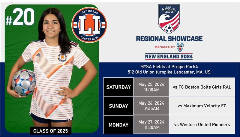 REGIONAL SHOWCASE 
<a href="/LISoccerClub/">LongIslandSC</a> GA2 2007!!⚽️ Hope to see you on my side lines. #Classof2025 #MacarthurVarsitySoccer #Forward #Midfielder 
@_ballermedia #LongIslandSoccerClub <a href="/GAcademyLeague/">Girls Academy</a> 
<a href="/ImCollegeSoccer/">College Soccer Truth ™</a> 
<a href="/TopDrawerSoccer/">TopDrawerSoccer</a> 
<a href="/LISoccerClub/">LongIslandSC</a>
@SoccerMomInt
<a href="/ImYouthSoccer/">ECNL/GA/Recruiting/College Soccer</a>