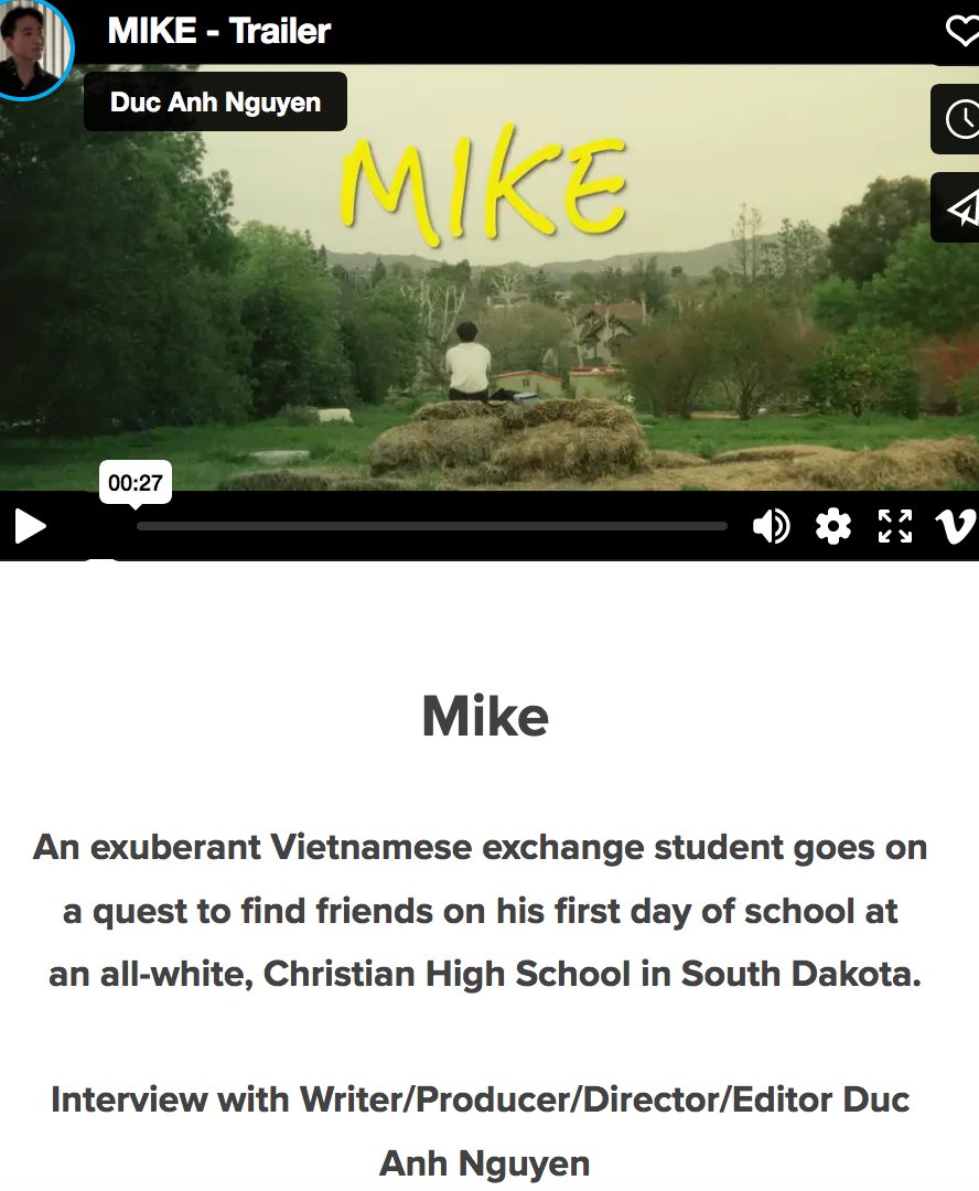 We interview MIKE Writer/Producer/Director/Editor Duc Anh Nguyen #Mikeshortfilm Diversity in Cannes Showcase/Cannes, Paris - May 2024 wearemovingstories.com/we-are-moving-…