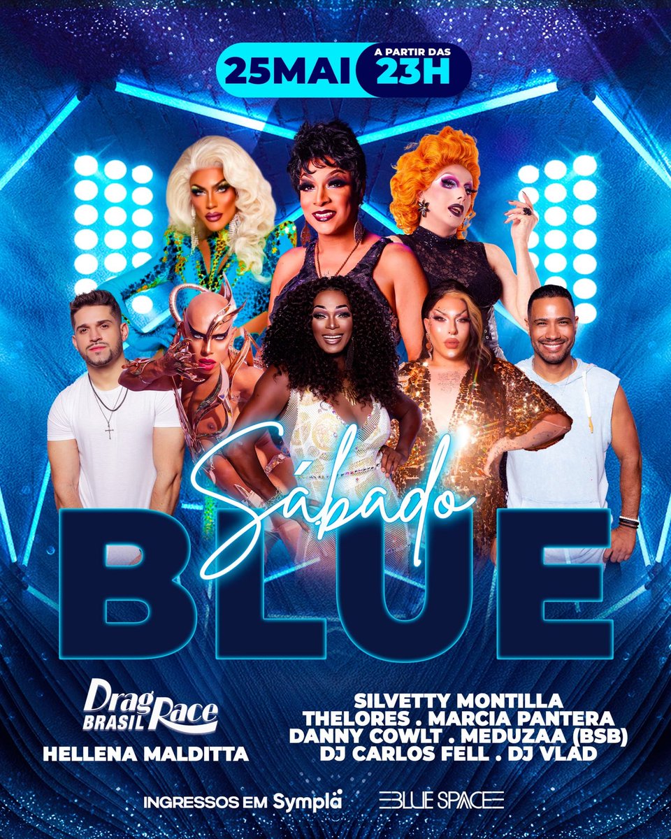 Sábado, a partir das 23h - BLUE SPACE + PISTA POP RATCHET 

Show às 2h30.

Com nome na lista: 20 primeiros VIP, os demais, $ 20 entrada até 1h: bit.ly/3IUHDrx

Blue Space 
Rua Brigadeiro Galvão, 723 - Barra Funda - São Paulo - SP