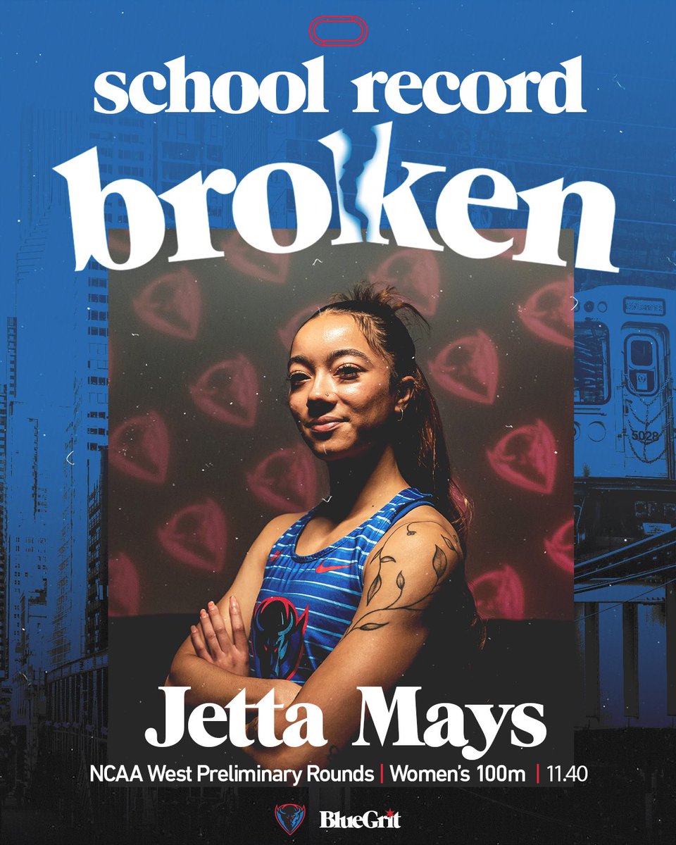 100m DePaul School Record in the GUTTER!!👟🔥

<a href="/jettamayss/">jetta mays ☀️</a> downs her previous record in the women’s 100m with a new personal best time of 11.40.

#BlueGrit🔵😈