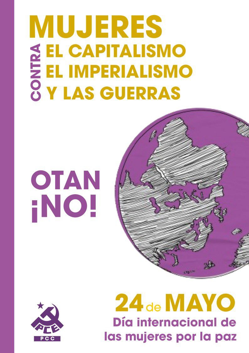 El sistema capitalista e imperialista nos lleva a guerras donde todos perdemos,  muy especialmente las mujeres, que somos siempre las más vulnerables. 
#feminismo #comunismo #NoALaGuerra #noalaguerra #OTANNO #otanno #pcc #PCE #pce #mujeresporlapaz #MujeresPorLaPaz