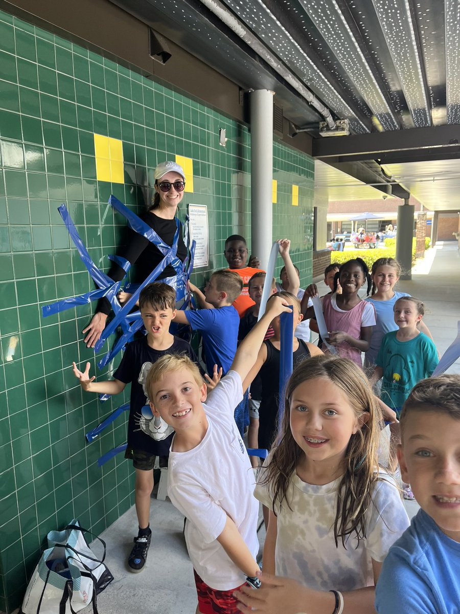Fun day at LPE! PBS Water Day, 5th grade Bingo and Bagels and Mrs. Maya and Mrs. Whittaker getting duck taped to a wall! 😄 <a href="/LPEPanthers/">Lake Park Elementary</a>