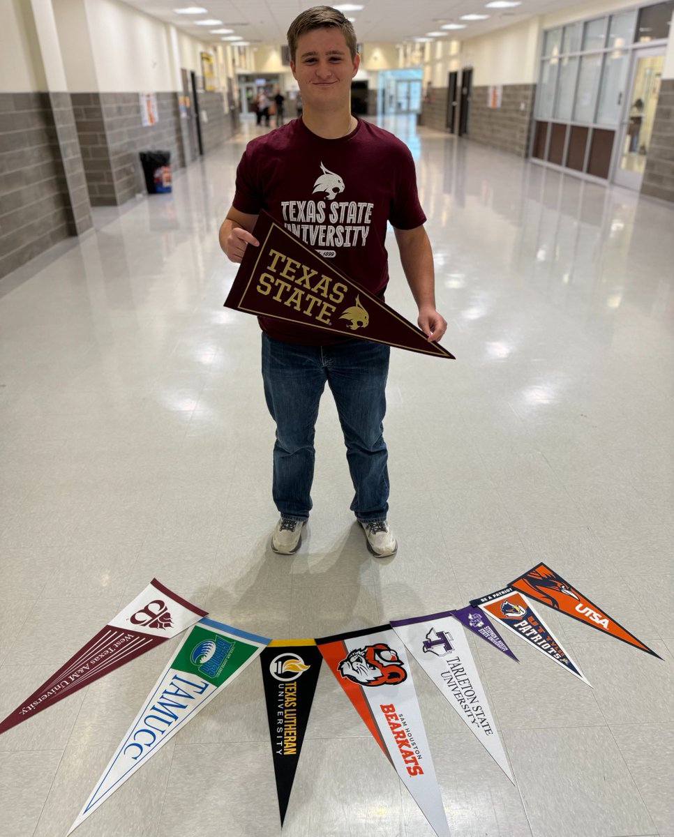 🚨Acceptance Alert🚨 Congratulations to Matthew Koehler on his acceptance to @uttyler, @Tarletonstate, @TxLutheran, @islandcampus, @wtamu, @SFASU, @utsa, @UT_Dallas, @txst, and @SamHoustonState . #MatadorPride