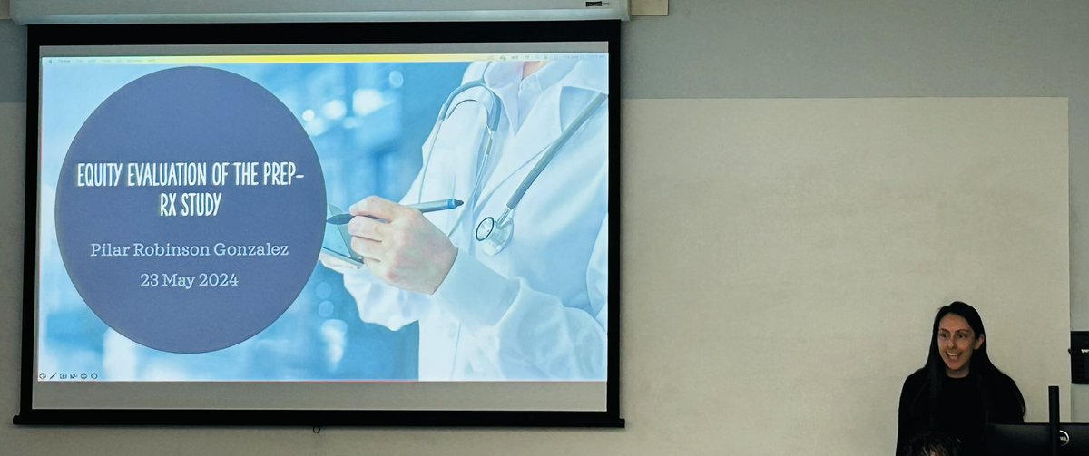 Equity and Acceptance Evaluation of the PrEP-Rx Study.  Congrats to <a href="/KathleenBergin5/">Kathleen Bergin</a>  and @PilarRobgonz for presenting their MSc projects at the #DalPharm Graduate Research Seminar! <a href="/DalHealth/">Dal Health</a>