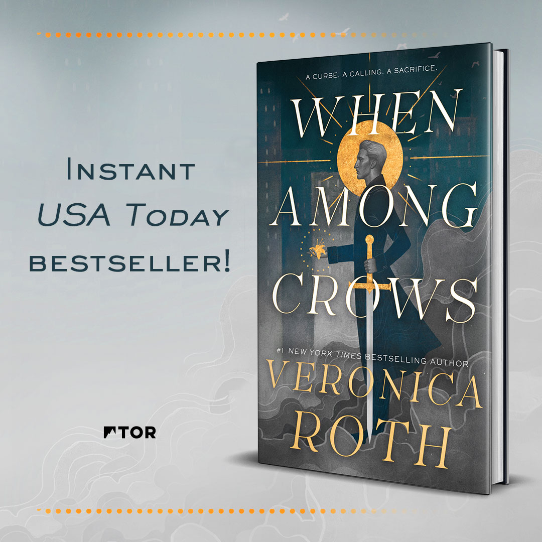 This just in—#WhenAmongCrows by Veronica Roth is an instant @USATODAY bestseller!!! Congratulations, Veronica!! 👏👏👏