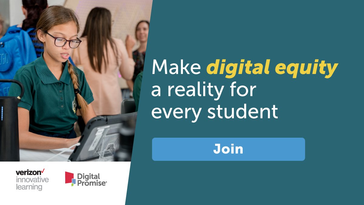 Revolutionize digital learning in your district. Supercharge your digital equity work. Join the next cohort of #VerizonInnovativeLearning Schools: verizon.digitalpromise.org/join #dpvils