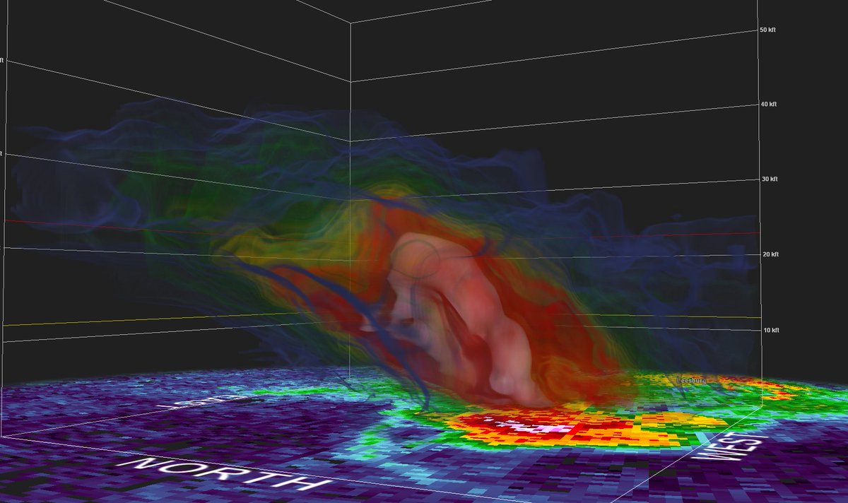 6:34 pm: Can see that on 3d radar. Heavier precipitation well into the frozen layer creating hail.