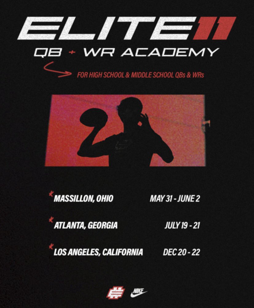 Thank you @Elite11 for the invitation! Looking forward to kicking off another offseason of work in California!