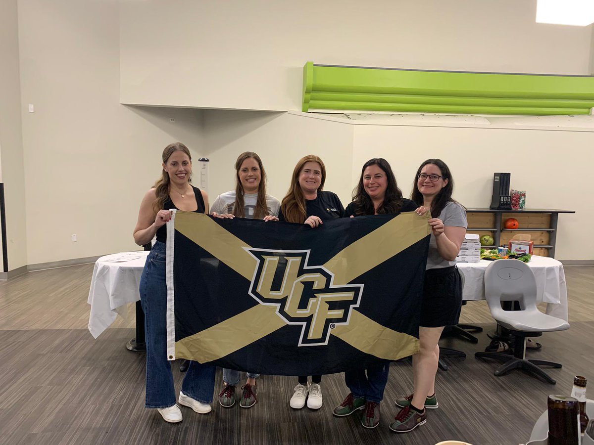 BrowardUCF's tweet photo. Huge THANK YOU to everyone who joined us for our annual bowling Knights fundraiser. Your attendance and contributions help us continue to fund our Broward Knights scholarship. We hope you enjoyed the event. We look forward to seeing everyone this fall for our Watch Parties 🎉🖤 https://t.co/Bfkvs5OVx1