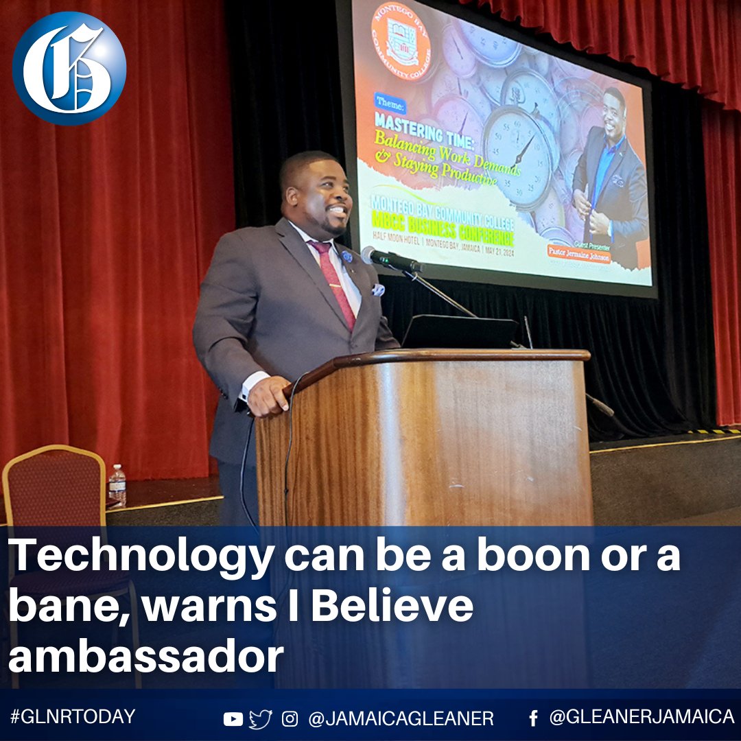 Motivational speaker Jermaine Johnson, the I Believe Initiative Ambassador for the governor general’s Programme for Excellence, is urging young people to be mindful of how their use of social media could lead to an addiction. Read more: jamaica-gleaner.com/article/lead-s… #GLNRToday